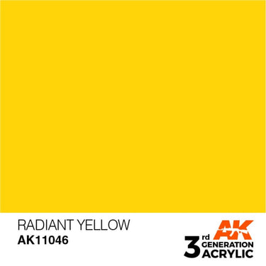 AK Interactive AK11046 Radiant Yellow Acrylic Paint 17ml (3rd Generation)